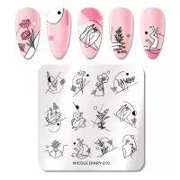 Nicole Diary, Пластина для стемпинга 6*6 см 51045 ND-210, 1 шт