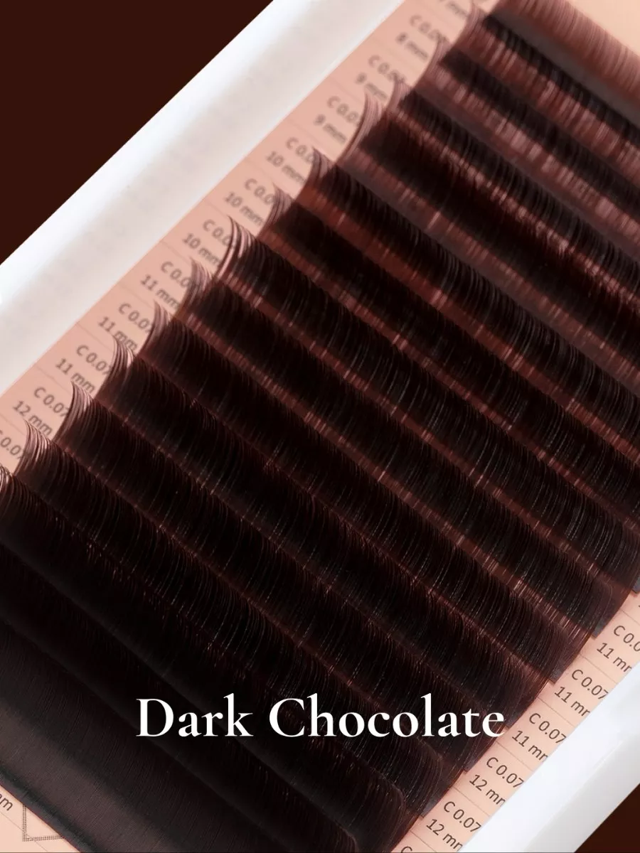 Темно-коричневые ресницы Barbara (Барбара) миксы Горький шоколад