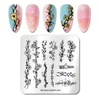 Nicole Diary, Пластина для стемпинга 6*6 см 51798 ND-243, 1 шт