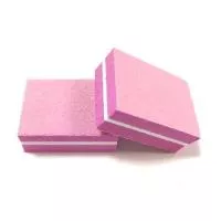 Микробаф с пластиковой прослойкой 100/180 розовый, 3.5*2.5 см упаковка 100 штук