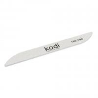 Пилка для ногтей в форме Бумеранг Kodi цвет: светло-серый абразивность 180/180 (178х30х5)
