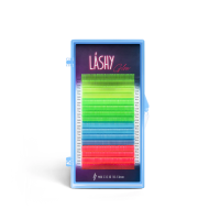 Ресницы цветные LASHY Glow - 16 линий - MIX